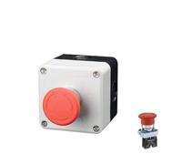1PCS XB2 metal button switch control box start stop industrial identification symbol self-reset circular emergency stop switch(1P)