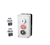 1PCS XB2 metal button switch control box start stop industrial identification symbol self-reset circular emergency stop switch(3-01)