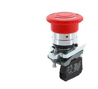 1PCS XB4 22mm Emergency Stop Button Switch 10A Key Emergency Stop Power Push 1NC 1NO Start Switches Red Green(XB4 NC Base)