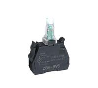 1pcs XB4 22mm Emergency Stop Button Switch Double Button Switch with Light Momentary Self Reset Mushroom Power Push Button Switch 10A(White LED bead,2NC,24 V)