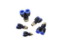 1Pcs Y type Tee Air Pneumatic fittings quick Connector PX4 6 8 10 12mm to Male thread M5" 1/8" 1/4" 3/8" 1/2" coupler IDGTTLDF(10mm OD Hose,1/4")