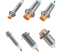 1pcs Yellow Approach Sensor inductive Proximity Switch M8 M12 M18 30 4mm DC 12V AC 110V NO NC NPN PNP Detection(M8(unshielded),DC type NPN NC)