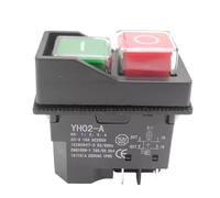 1pcs YH02-A 4Pins/5Pins Electromagnetic Starter Push Button Switches 16A AC250V IP55 Waterproof Machine Garden Tool(4-pin)