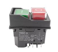 1pcs YH02-A 4Pins/5Pins Electromagnetic Starter Push Button Switches 16A AC250V IP55 Waterproof Machine Garden Tool(5-pin)