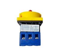 1pcs YMD11-63A Isolator Switch 3/4P Main Rotary Select Pad Lock On-off Power Control Circuit Motor Silver Contact Replace LW30(3P 6Terminals)