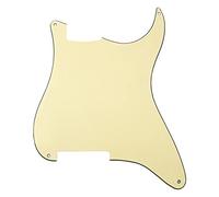1Pcs Yootones 4 Hole Strat Pickguard Blank Scratch Plate Pick Guards Compatible with Fender Stratocaster Strat Electric Guitar Part (3Ply Cream)