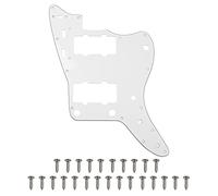 1Pcs Yootones 65 60s Vintage Pickguard Guitar Scratch Plate w/Screws Compatible with American/Mexican Made Vintage Style Jazzmaster Pickguard Replacement (3Ply White)
