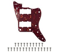1Pcs Yootones 65 60s Vintage Pickguard Guitar Scratch Plate w/Screws Compatible with American/Mexican Made Vintage Style Jazzmaster Pickguard Replacement (4Ply Red Tortoise Shell)