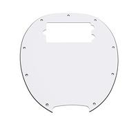1Pcs Yootones 9 Hole Bass Electric Guitar Pickguard Compatible with MM StingRay 4 String Bass Guitar (3Ply White)