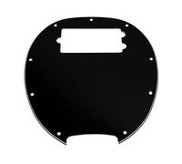 1Pcs Yootones 9 Hole Bass Electric Guitar Pickguard Compatible with MM StingRay 4 String Bass Guitar (3Ply Black)