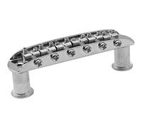 1Pcs Yootones Adjustable Guitar Saddle Bridge Compatible with Fender Mustang Jaguar & Jazzmaster (Chrome)