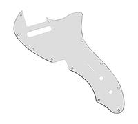 1Pcs Yootones Guitar Scratch Plate Thinline Tele Pickguard Compatible with 69 Telecaster Telecaster Thinline Re-issue Guitar Part (3Ply White)