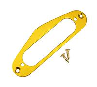1Pcs Yootones Metal Guitar Single Coil Pickup Mounting Ring with Screws Compatible with Fender Stratocaster Strat Guitar (Gold)