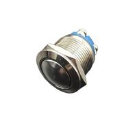1pcs19mm Metal Button Switch IP66 Nickel Plated Brass Button Self-locking Normally Open High/flat/spherical Moment(Ball head,WELDING_SELF-LOCKING)