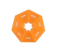 1PcsA Week 7 Corners Pill Box Round 7 Boxes for one Week Small Pill Box mini 7 Days Portable Points Medicine Jewelry Box(Ivory)