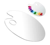 1PcsClear Acrylic Paint Palette, ArtistPalette Non-Stick Oil Paint Palette Oval Shaped Artist Mixing Palette Art Paint Tray with Protective Film PaintingPalette for DIY Art Craft Painting (25 x 15 cm)