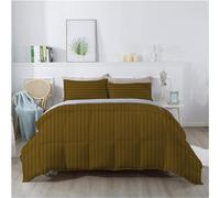1Piece 100% Egyptian Cotton 800 Thread Count Comforter Single Size (135"x200" CM), With 400 GSM for All Seasons - Soft, Breathable & Lightweight - Taupe Stripe