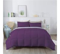 1Piece 100% Egyptian Cotton 800 Thread Count Comforter Super King Size (220"x260" CM), With 400 GSM for All Seasons - Soft, Breathable & Lightweight - Plum Solid