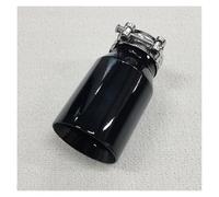 1Piece Car Black Stainless Steel Exhaust System Muffler Tip End Flat Edge Outlet Universal Modified Exhaust Pipe Car Exhaust Tip(60MM IN 76MM OUT)