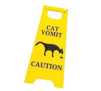 1Piece Cats Vomit Sign Decorative Plaques Dogs For Indoor And Outdoor Use With Humor Waterproof Pet Sign