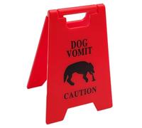 1Piece Cats Vomit Sign Decorative Plaques Dogs For Indoor And Outdoor Use With Humor Waterproof Pet Sign