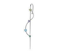 1Piece Colorful Multiple Zirconium Ear Needle-Lightning Stud Earring for Women Ear Cuff Jewelry