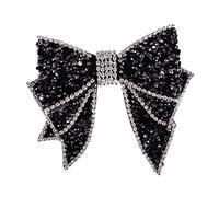 1piece DIY Beaded Crystal Bow-Knot Patches Diamond Applique Rhinestones Motifs Badges Sewing for Shoes Clothes Decorated TH863 (C)