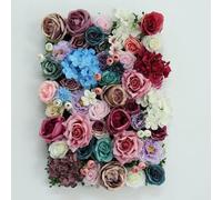 1piece Full Rose Artificial Flower Wall Decor 24x16 Flower Panel for Home Party Shower Plant Backdrop-A-95-1piece 60cmX40cm