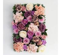 1piece Full Rose Artificial Flower Wall Decor 24x16; Flower Panel for Home Party Shower Plant Backdrop-A-70-1piece 60cmX40cm