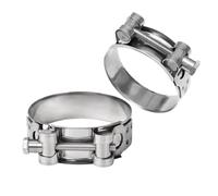 1piece Heavy Duty Bolt Hose Clamps 304 Stainless Steel Strong Adjustable Hex Bolt Wide Band Pipe Clamp for Automotive Plumbing(74-79mm)