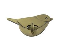 1piece Metal Bag Lock Bird Shape Twist Turn Closure Clasp Buckle Leather Craft Parts Purse DIY Hardware Accessories(Bronze)