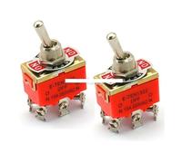 1Piece Power Switch E-TEN1322 15A 250V AC 6PIN ON-OFF-ON 12mm Toggle Switch/Rocker Switch RUAJOGYNVM