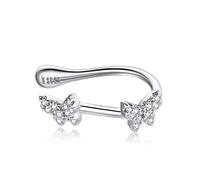 1Piece Rainbow Colors Zircon Elf Ear Cuff Clip Earring for Women Jewelry