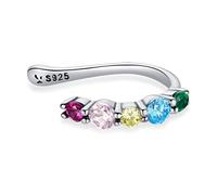 1Piece Rainbow Colors Zircon Elf Ear Cuff Clip Earring for Women Jewelry