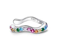 1Piece Rainbow Colors Zircon Elf Ear Cuff Clip Earring for Women Jewelry