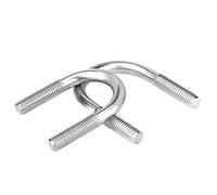 1Piece U-bolt M6 M8 M10 M12 304 Stainless Steel U-shaped Screw Clip Pipe Clamp Bolt U-shaped Pipe Clamp Fixed(48mm,M10(1Piece))