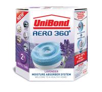 (1PK (2x 450g Refills)) UniBond Aero 360 Moisture Absorber Relaxing Lavender Refill Tabs (2x 450g per pk)