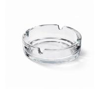 1pk Clear Glass Ashtrays - 10.5cm Heavy Duty Round Ashtray with 4 Cigarette Rests, Thick Durable Glass Smoking Tray for Home, Garden, Patio, Bar or Outdoor Use