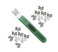 1pk Fletcher Terry Push Mate and Glazier's Point Driver Tool with 40/50 Pieces of Glazier's Push Points Pins Stainless Steel Glazing Clips Framing Push Points Kit.