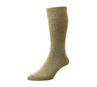 1PK Hj Hall Hj90 Wool Rich Softop Loose Top Non Elastic Socks 11-13 Taupe