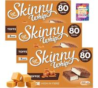 1Pk X 3 Skinny Whip Bars Toffee With Oerich Inspirational Card
