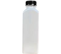 1Ps Clear PET Plastic Juice Bottles, Reusable Square Water Bottles With Black Cap for Making Juice, Milk, Salad Dressing, Smoothie (150ml/250ml/350ml/500ml)