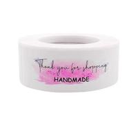 1Roll 120 Labels Thank You Sticker, 1 x 3 inch,Pink Decorative Thank You Small Business Lable, Sealing Stickers for Delivery, Decoration, Gifts, Packaging (for Shopping)
