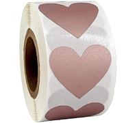 1Roll Heart Shaped Rose Gold Scratch Off Stickers for Custom Game Party Activity Sticker Clear Stickers Stationery Sticker Useful and Attractive