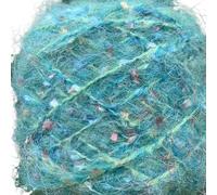 1Roll Mohair Sequin Yarn Colorful Thick Soft Plush Sequined Wool Thread for DIY Hand Knitting Sweater Scarf Hat Crocheted Line (Color : Green)
