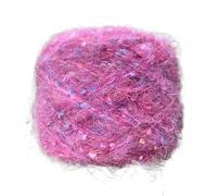 1Roll Mohair Sequin Yarn Colorful Thick Soft Plush Sequined Wool Thread for DIY Hand Knitting Sweater Scarf Hat Crocheted Line (Color : Purple)