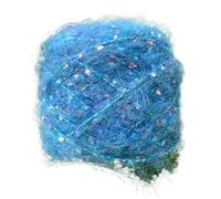 1Roll Mohair Sequin Yarn Colorful Thick Soft Plush Sequined Wool Thread for DIY Hand Knitting Sweater Scarf Hat Crocheted Line (Color : Blue)