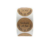 1Roll Round Label Self Sticking Paper Decor for Homemade Gifts Baking Decoration Label Handmade Sticker Round Love Sticker