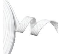 1Rroll=45M 10mm PP Webbing Nylon Backpack Ribbon Sewing Belt Bag Strap Garment Bias Binding Band Woven Tape Accessories,White