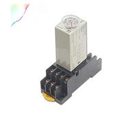 1S/5S/10S/30S/60S/3M/5M/10M/30M Timing Time Relay AC/DC 6V 12V 24V 36V 110V 220V H3Y-4 With Base(0-3 Minute AC220V)